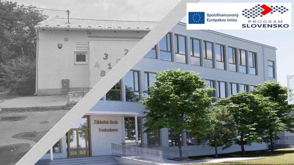 Novinky - Začiatok rekonštrukcie a dostavby budovy ZŠ - Kvetoslavov