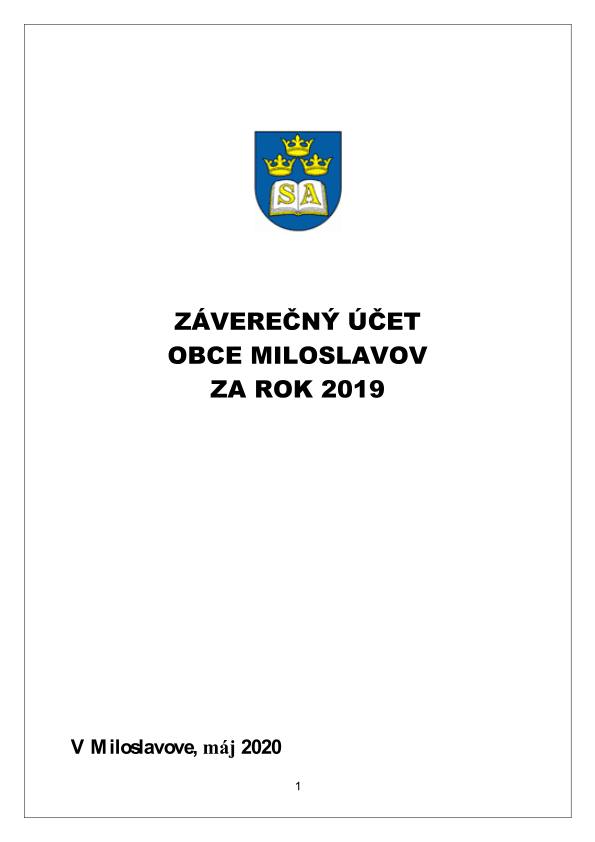 Záverečný účet obce - Obec Miloslavov